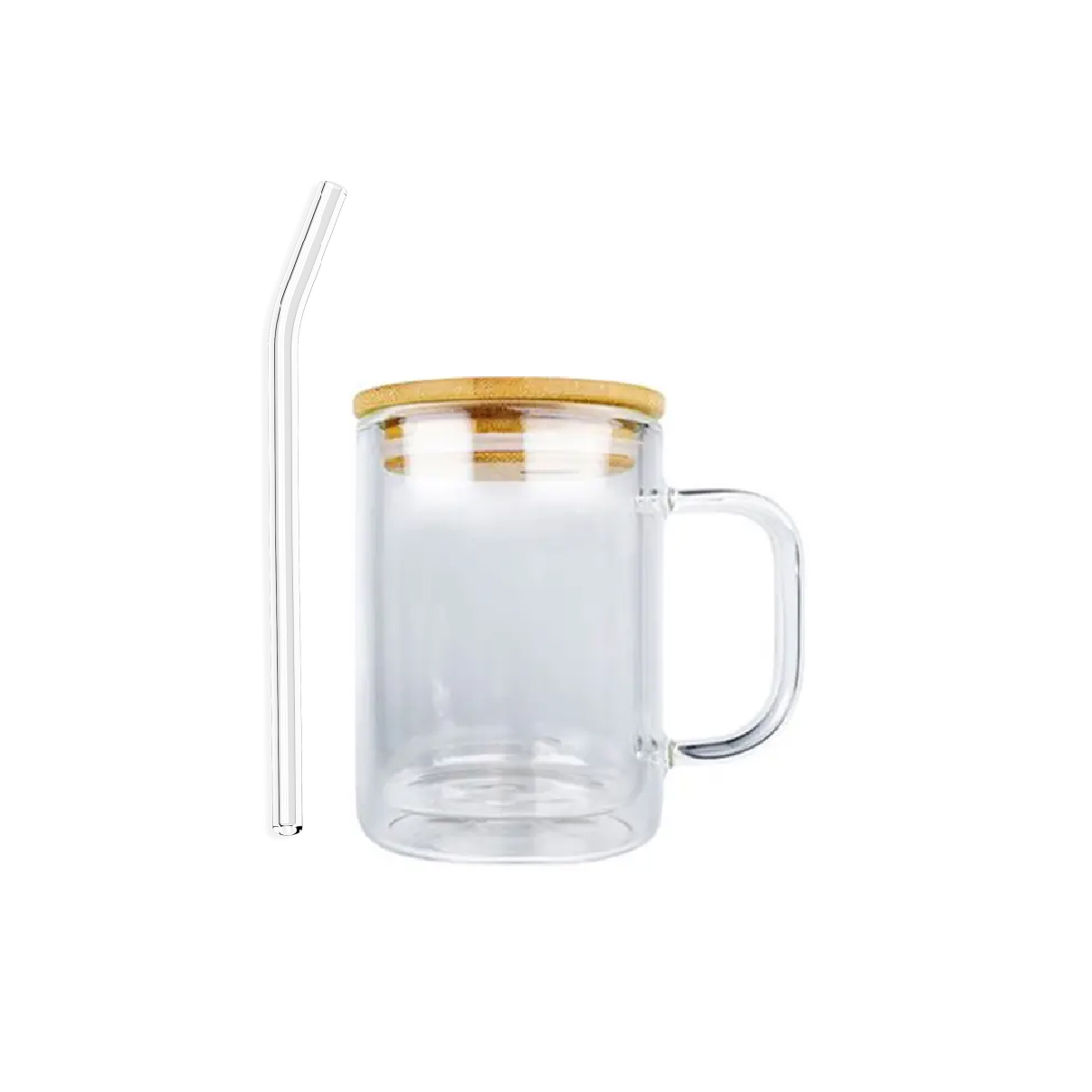 GLASS SUBLIMATION MUG WITH LID GH 1027