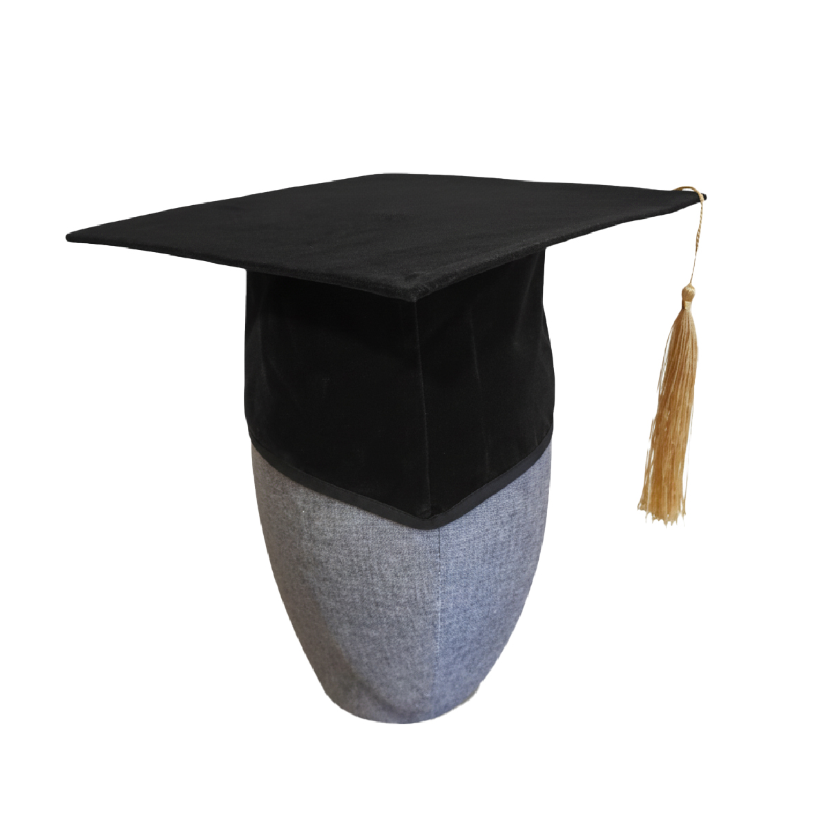 طاقية تخرج مثلث مخمل اسود  3517-15