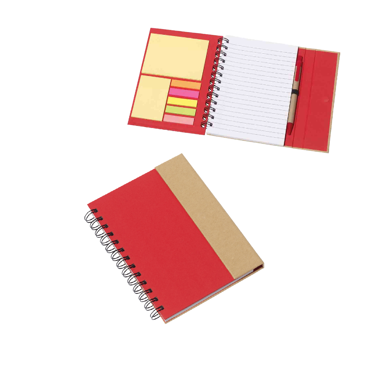 دفتر صديق للبيئة مع ورق نوت احمر 3534-2