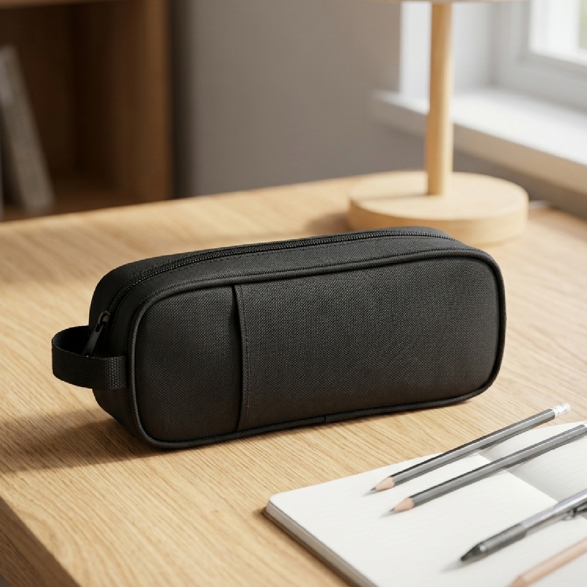 مقلمة اسود مع جيبة 3619-2