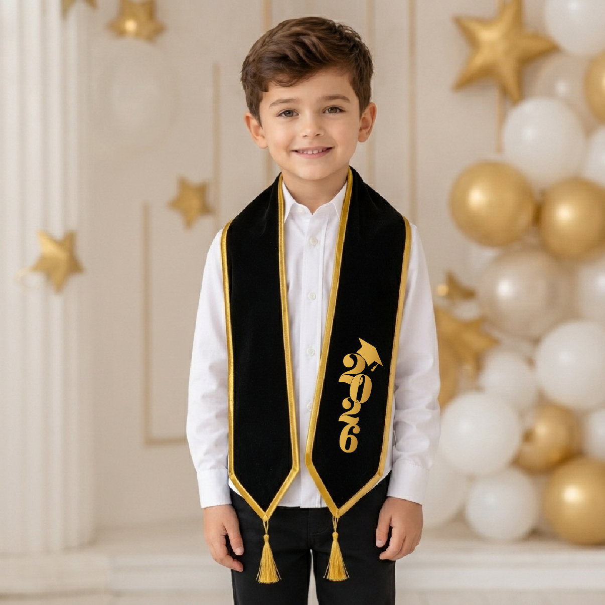 وشاح اطفال اسود 3806-4