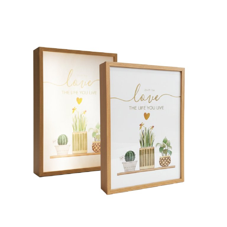 فريم خشب عريض A4 مع اضاءة 3510-7