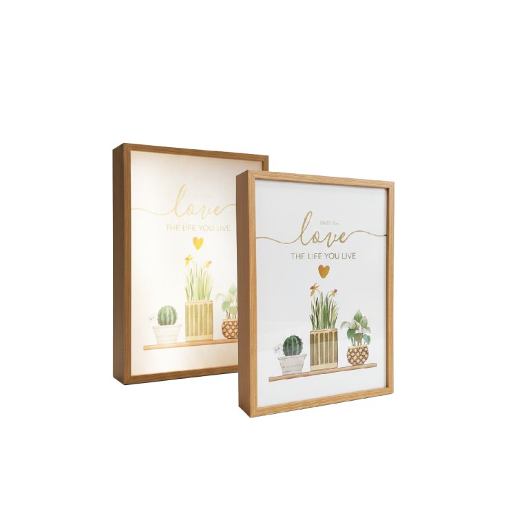 فريم خشب عريض A5 مع اضاءة 3510-8