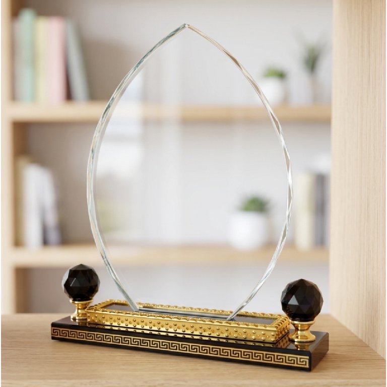 درع كريستال دمعة طابات اسود 3621-2